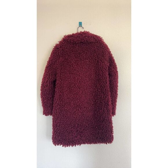 Zara Burgundy Teddy Coat XS - Picture 8 of 8
